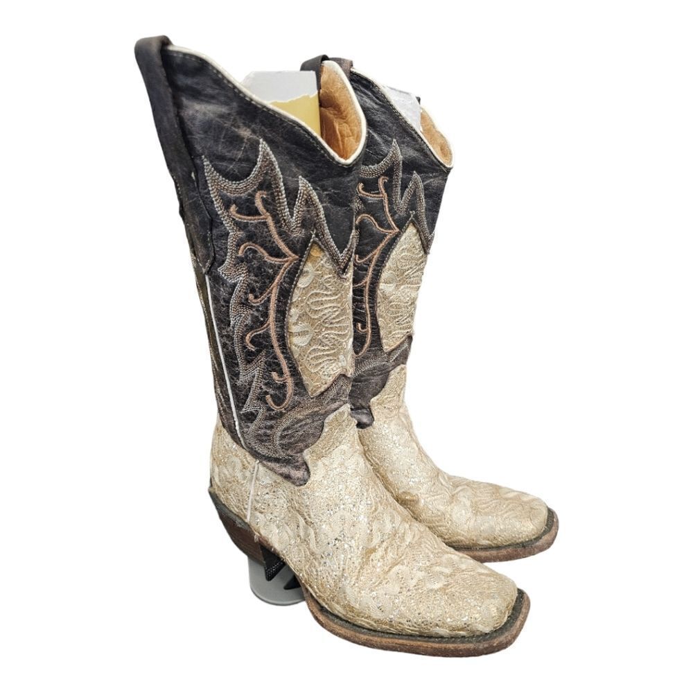 YADIRA Hand Crafted Bling Western Boots - Size 7 1/2